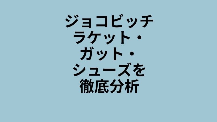 ジョコビッチ　ラケット　ガット　シューズ